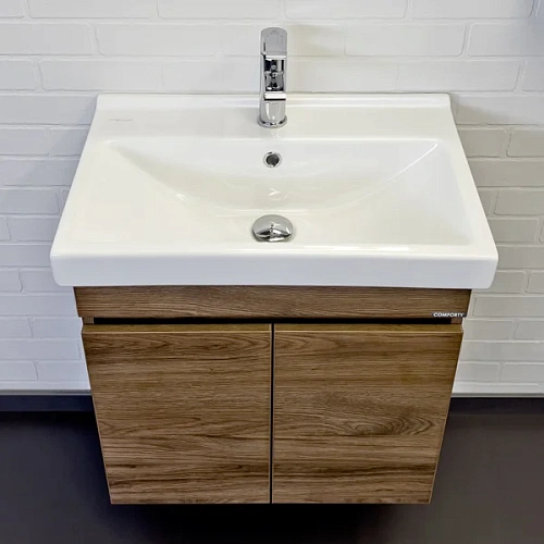 Тумба с раковиной Comforty Осло 60 00-00011149 дуб темно-коричневый раковина Fest 60 Тумба с раковиной Comforty Осло 60 00-00011149 дуб темно-коричневый раковина Fest 60