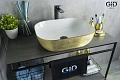 Раковина Gid D1302h130 53325 накладная белая / золото 50x40x14 Раковина Gid D1302h130 53325 накладная белая / золото 50x40x14