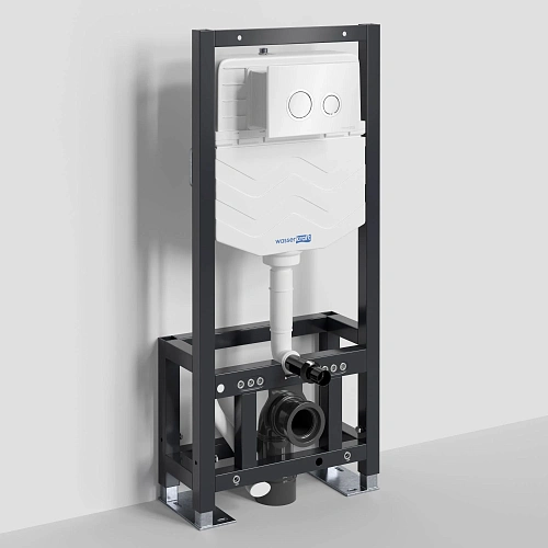 Инсталляция для унитаза WasserKRAFT Dill 61TLT.010.ME.WH01 с клавишей смыва белый Инсталляция для унитаза WasserKRAFT Dill 61TLT.010.ME.WH01 с клавишей смыва белый