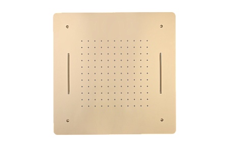 Верхний душ Boheme  428-G 2-х функциональный из нержавеющей стали Gold