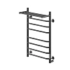 Полотенцесушитель электрическийкабельный Ника WAY-3 80/50 с полкой RAL9005 черный матовый U