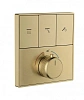 Смеситель для душа Wonzon &amp; Woghand (WW-INF363A-BG) термостатический встраиваемая на 3 потребителя, брашированное золото