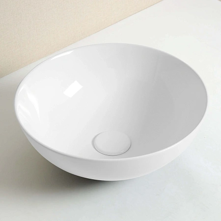 Раковина Gid 9081W 51243 накладная белая 36x36x14