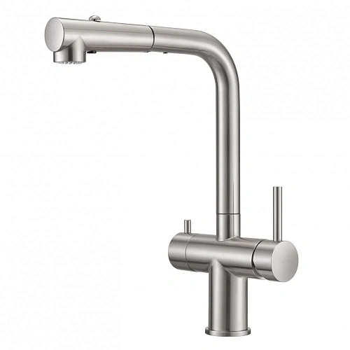 Смеситель для кухни Milacio Ultra 561 (MCU.561.SS) под фильтр, нержавеющая сталь с вытяжной лейкой Смеситель для кухни Milacio Ultra 561 (MCU.561.SS) под фильтр, нержавеющая сталь с вытяжной лейкой