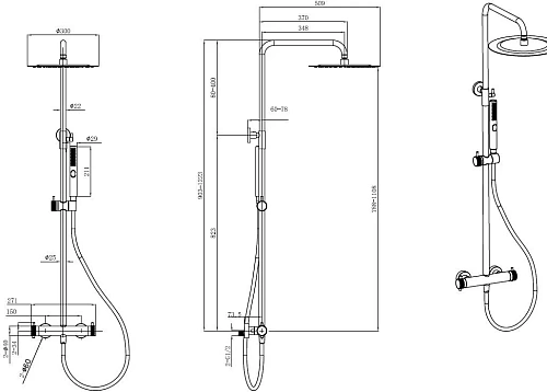 Душевая система Allen Brau Fantasy 5.11001-GB золото Душевая система Allen Brau Fantasy 5.11001-GB золото