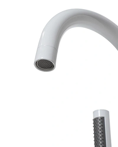 Смеситель для ванны Orange Steel M99-336w напольный, белый Смеситель для ванны Orange Steel M99-336w напольный, белый