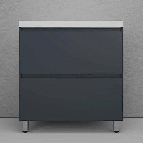 Тумба под раковину Style Line Манхэттен 80 см ЛС-00002372 напольная, графит Тумба под раковину Style Line Манхэттен 80 см ЛС-00002372 напольная, графит