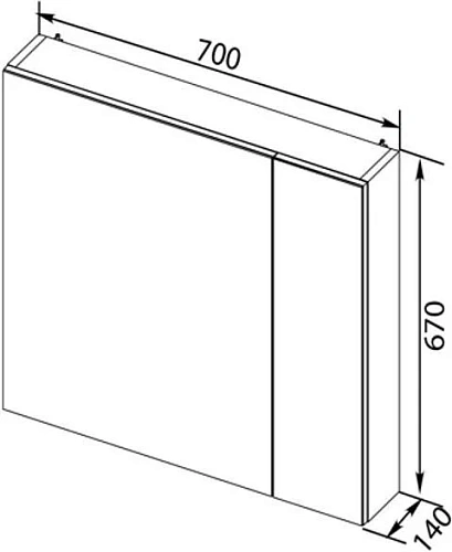 Зеркальный шкаф Aquanet Порто 70 белый 00241748 Зеркальный шкаф Aquanet Порто 70 белый 00241748