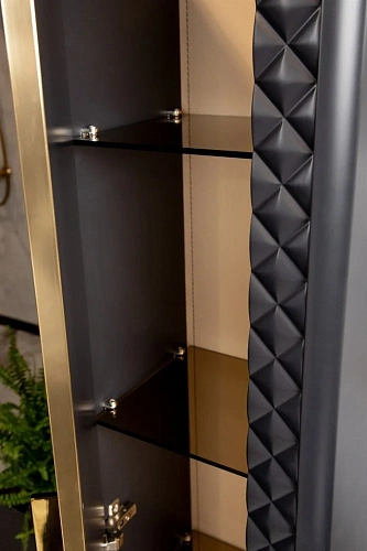 Шкаф-пенал Armadi Art ROMBO 779-WG белый матовый/золото Шкаф-пенал Armadi Art ROMBO 779-WG белый матовый/золото