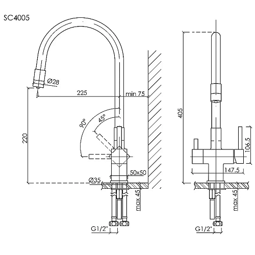 Смеситель для кухни Sancos Arno SC4005CH под фильтр, хром Смеситель для кухни Sancos Arno SC4005CH под фильтр, хром