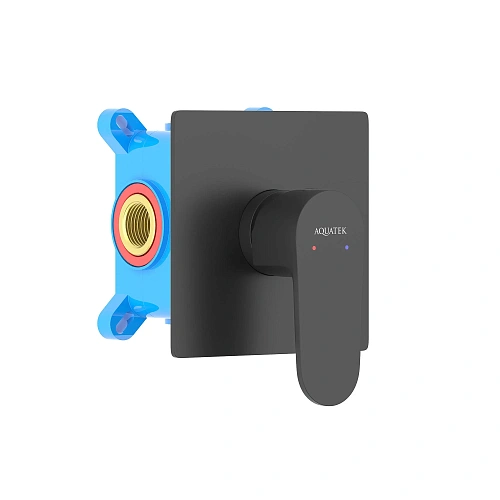 Смеситель для душа Aquatek ОБЕРОН AQ1266MB Черный матовый, встраиваемый Смеситель для душа Aquatek ОБЕРОН AQ1266MB Черный матовый, встраиваемый