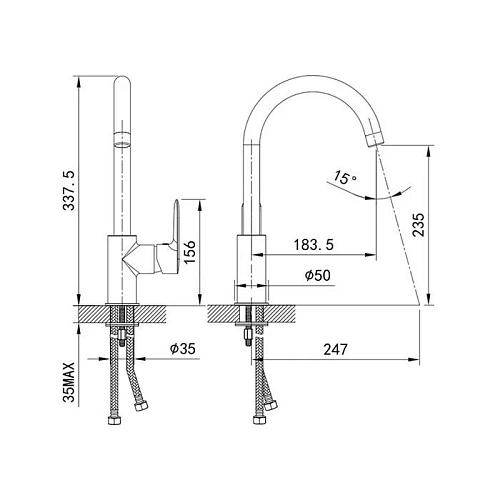 Смеситель для кухни Iddis Cuba (CU5BLJ0i05) черный Смеситель для кухни Iddis Cuba (CU5BLJ0i05) черный