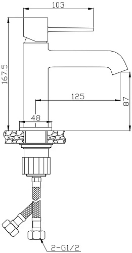 Смеситель для раковины STWORKI Эстерсунд ES-01cr хром 550082 Смеситель для раковины STWORKI Эстерсунд ES-01cr хром 550082