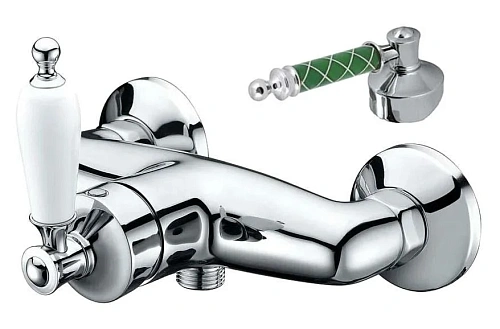 Смеситель для душа Boheme Vogue 224-MR-GR хром Murano, бирюзовое Смеситель для душа Boheme Vogue 224-MR-GR хром Murano, бирюзовое