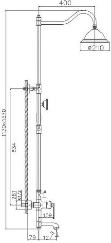 Душевая система Haiba HB24181-5 Душевая система Haiba HB24181-5