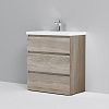 Картинка анонса товара «тумба с раковиной am.pm gem s m91-fsx0752-wc0752of напольная, 75 см, 3 ящика, светлый дуб»