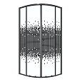 Детальная картинка товара «душевой уголок niagara eco ng-1007-14black (90x90x190) четверть круга, раздвиж, профиль черный, стекло мозаика (4мм)»