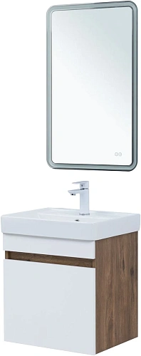 Тумба под раковину Aquanet Оптима 50 00344790 дуб рустикальный/белый сатин Тумба под раковину Aquanet Оптима 50 00344790 дуб рустикальный/белый сатин