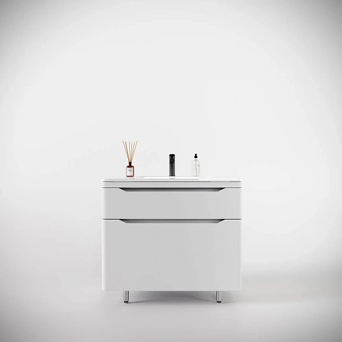 Тумба под раковину Style Line Марелла 90 Люкс антискрейтч белый матовый, PLUS напольная СС-00002416 Тумба под раковину Style Line Марелла 90 Люкс антискрейтч белый матовый, PLUS напольная СС-00002416