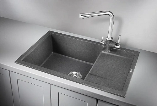 Кухонная мойка Granula 7805, ГРАФИТ (ЧЁРНО-СЕРЫЙ), кварц 780х500 Кухонная мойка Granula 7805, ГРАФИТ (ЧЁРНО-СЕРЫЙ), кварц 780х500