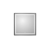 Картинка анонса товара «зеркало belbagno spc-kraft-800-800-led-tch-warm-nero 800x32x800 мм с подсветкой сенсорным выключателем и подогревом»