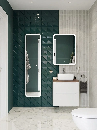 Тумба с раковиной STWORKI Берген 60 белая с темной столешницей, City 1 549372 Тумба с раковиной STWORKI Берген 60 белая с темной столешницей, City 1 549372