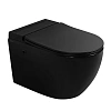 Унитаз подвесной ABBER Bequem AC1108PMB черный матовый с импульсным смывом