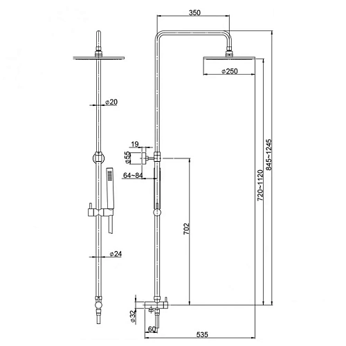 Душевой лоток Paini Medium CH750M 750 мм Душевой лоток Paini Medium CH750M 750 мм