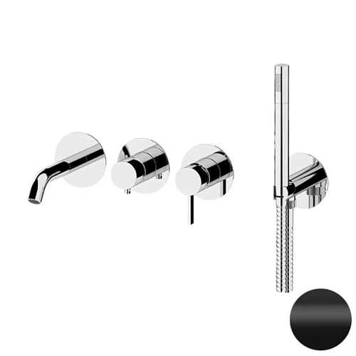 Смеситель для ванны Remer Metrica MC53D2PWBNO, черный матовый Смеситель для ванны Remer Metrica MC53D2PWBNO, черный матовый