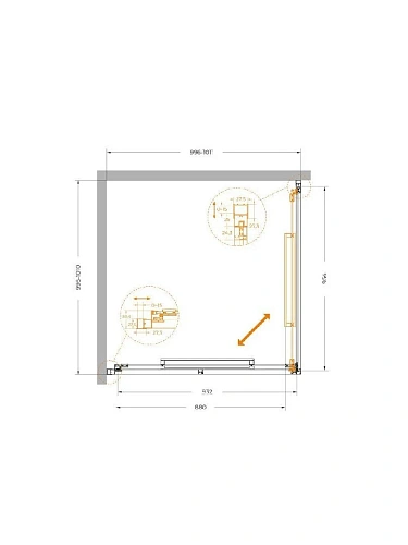 Душевой уголок CEZARES LUX-A-FS-1-100-C-CR 100x100 см, профиль хром, стекло прозрачное Душевой уголок CEZARES LUX-A-FS-1-100-C-CR 100x100 см, профиль хром, стекло прозрачное
