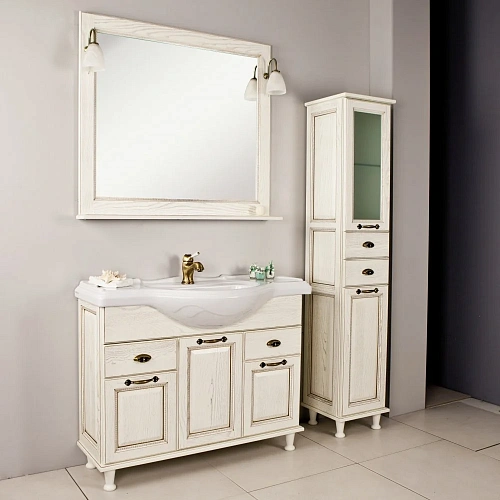 Зеркало Aquaton Жерона 105 белое золото 1A158802GEM40 Зеркало Aquaton Жерона 105 белое золото 1A158802GEM40