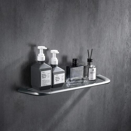 Полка стеклянная ABBER Nord AA1555SP сатин Полка стеклянная ABBER Nord AA1555SP сатин