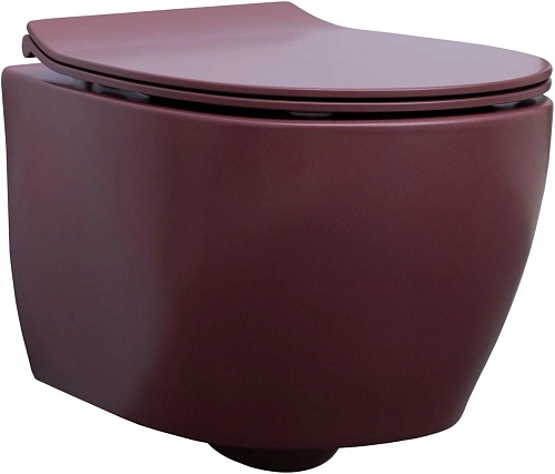 Унитаз подвесной Allen Brau Fantasy 4.11004.BD с крышкой, бордо Унитаз подвесной Allen Brau Fantasy 4.11004.BD с крышкой, бордо