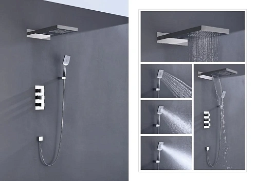 Душевая система Timo Petruma SX-5039/00SM встраиваемая с термостатом хром Душевая система Timo Petruma SX-5039/00SM встраиваемая с термостатом хром