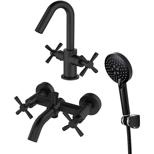 Комплект смесителей Orange Mia M34-311b черный Комплект смесителей Orange Mia M34-311b черный