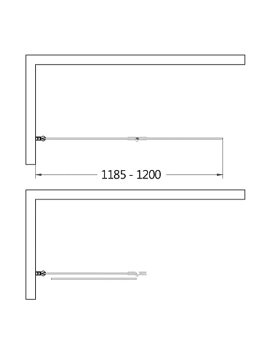 Шторка на ванну AQUAme AQM2852B 1200x1400мм стекло 6мм, цвет профиля хром, петли латунные Шторка на ванну AQUAme AQM2852B 1200x1400мм стекло 6мм, цвет профиля хром, петли латунные