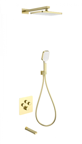 Душевая система Wonzon & Woghand с термостатом, встраиваемая, брашированное золото (WW-B4005-BG) Душевая система Wonzon & Woghand с термостатом, встраиваемая, брашированное золото (WW-B4005-BG)