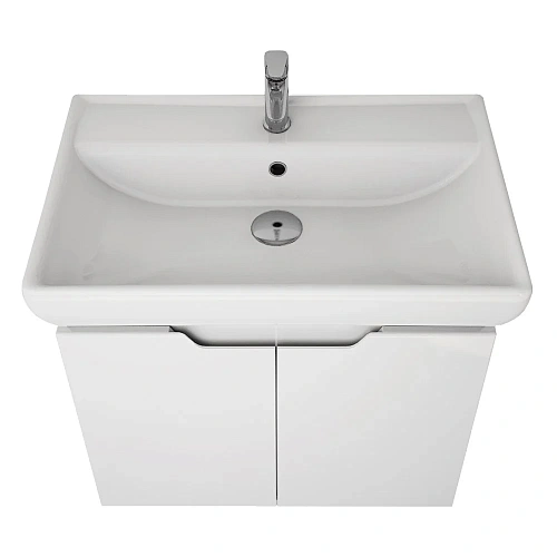 Тумба под раковину DREJA Q (D), 70 см, подвесная, 2 дверцы, белый глянец 99.1002 Тумба под раковину DREJA Q (D), 70 см, подвесная, 2 дверцы, белый глянец 99.1002