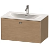 Тумба под раковину Duravit Brioso BR421201052 подвесная 82 см Европейский дуб