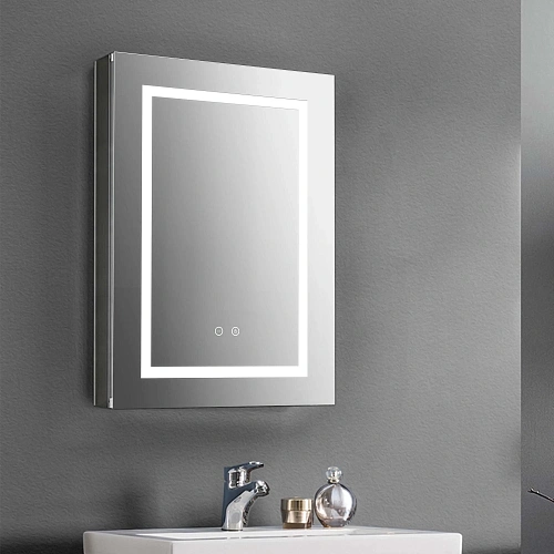 Зеркальный шкаф Aquatek AQ7604-MLC с подсветкой, сенсорное, 600x800x133 Зеркальный шкаф Aquatek AQ7604-MLC с подсветкой, сенсорное, 600x800x133