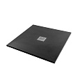 Детальная картинка товара «душевой поддон starohome solid 100х100 black matt 78983542 из искусственного камня»