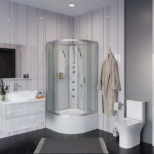 Душевая кабина Niagara Classic NG-2309-14BKTG (1000х1000х2100) высокий поддон (40см) стекло матовое 23091424BKTG Душевая кабина Niagara Classic NG-2309-14BKTG (1000х1000х2100) высокий поддон (40см) стекло матовое 23091424BKTG