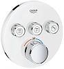 Смеситель для душа GROHE Grohtherm SmartControl на 3 выхода, белая луна (29904LS0) внешняя часть тер Смеситель для душа GROHE Grohtherm SmartControl на 3 выхода, белая луна (29904LS0) внешняя часть тер