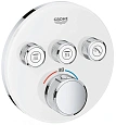 Смеситель для душа GROHE Grohtherm SmartControl на 3 выхода, белая луна (29904LS0) внешняя часть тер Смеситель для душа GROHE Grohtherm SmartControl на 3 выхода, белая луна (29904LS0) внешняя часть тер