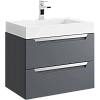 Тумба под раковину Aqwella Cube 70 CUB0107GR подвесная, серая матовая Тумба под раковину Aqwella Cube 70 CUB0107GR подвесная, серая матовая