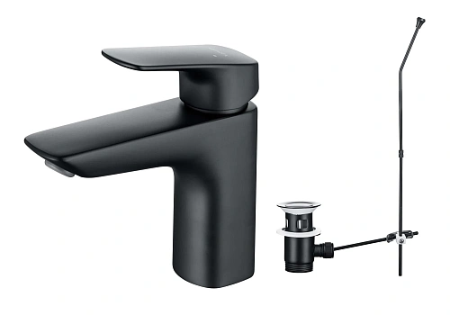 Смеситель для раковины Aquatek ВЕГА AQ1011MB черный матовый Смеситель для раковины Aquatek ВЕГА AQ1011MB черный матовый