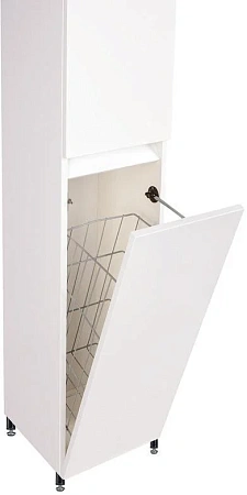 Шкаф-пенал Style Line Даллас с корзиной, Люкс белая, PLUS СС-00000452 Шкаф-пенал Style Line Даллас с корзиной, Люкс белая, PLUS СС-00000452