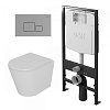 Картинка анонса товара «комплект унитаза d&amp;k ds1021606 dt1026016 с инсталляцией di8055119 и клавишей смыва db1519001»