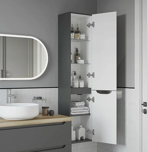 Шкаф-пенал STWORKI Берген 33, серый 542524 Шкаф-пенал STWORKI Берген 33, серый 542524