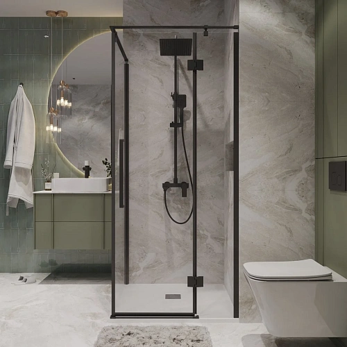 Душевой уголок Niagara Nova NG-6831-34BLACK (90x90x195) квадратная, распашная, черный матовый, стекло прозрачное Душевой уголок Niagara Nova NG-6831-34BLACK (90x90x195) квадратная, распашная, черный матовый, стекло прозрачное